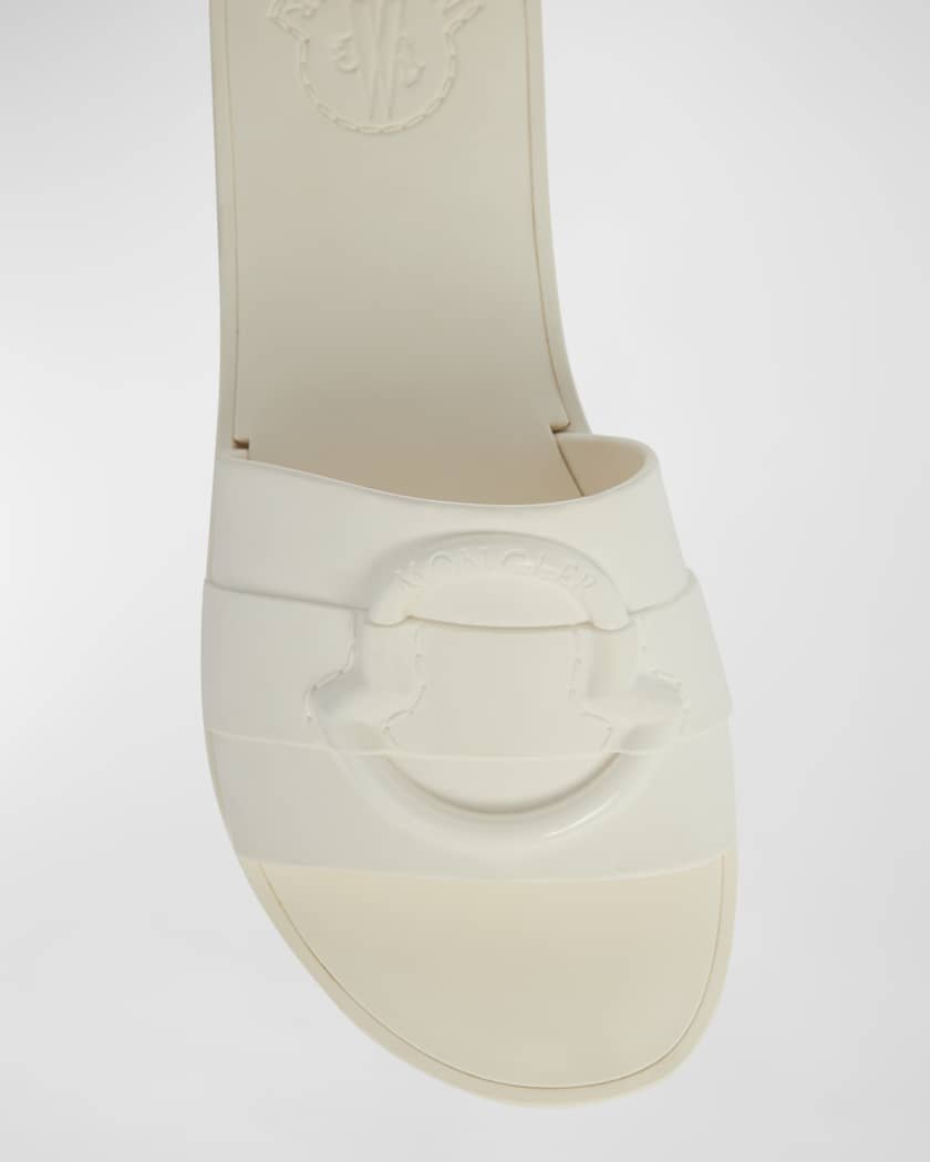 Mon Rubber Logo Flat Slide Sandals
