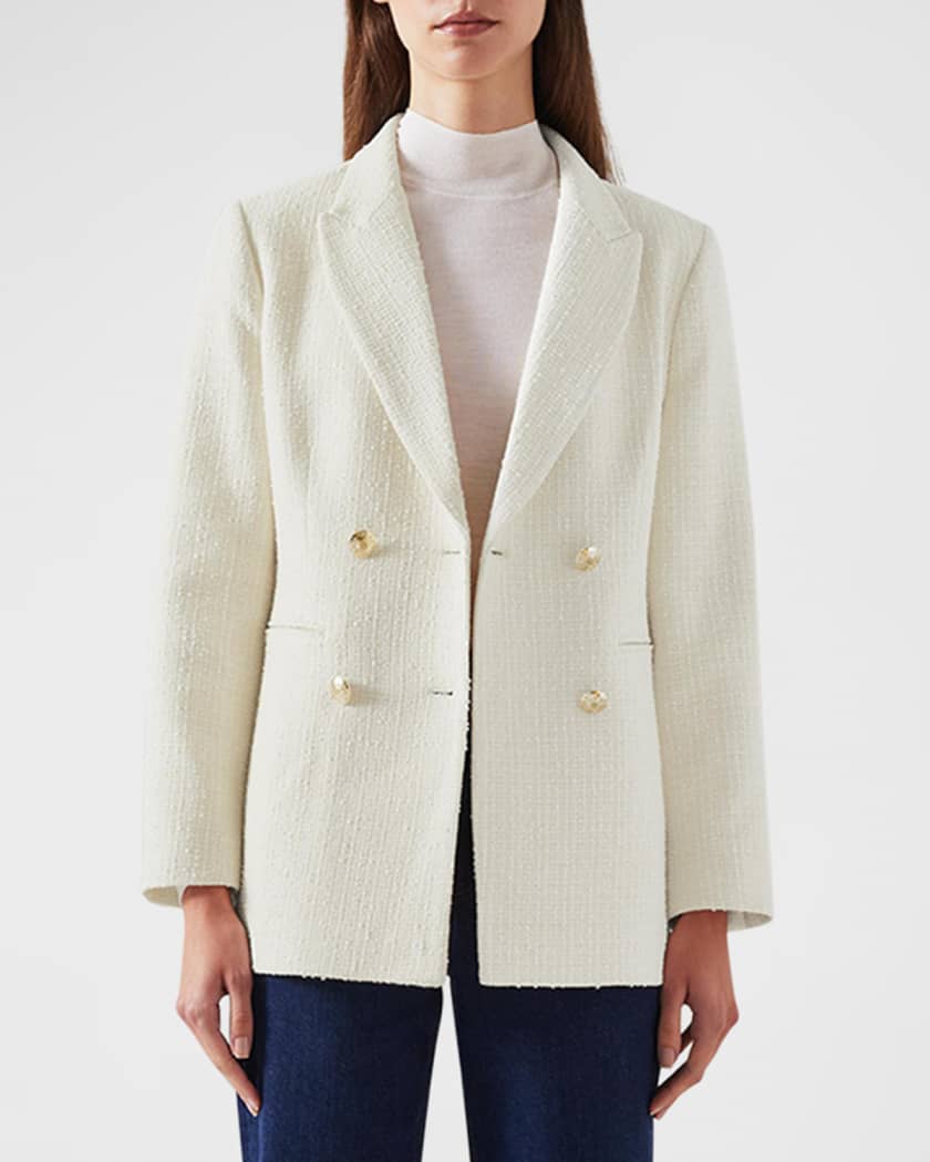 Lk bennett tweed coat deals