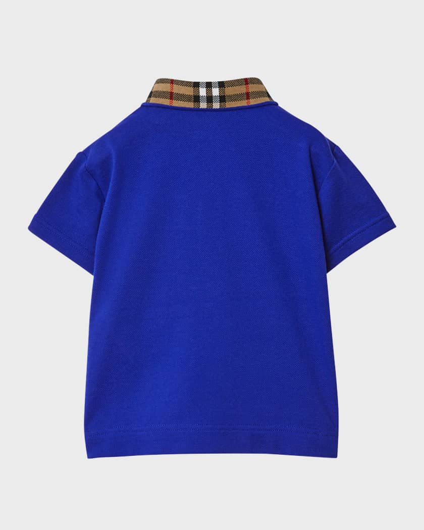 Boy's Johane EKD Embroidered Shirt with Check Knitted Collar