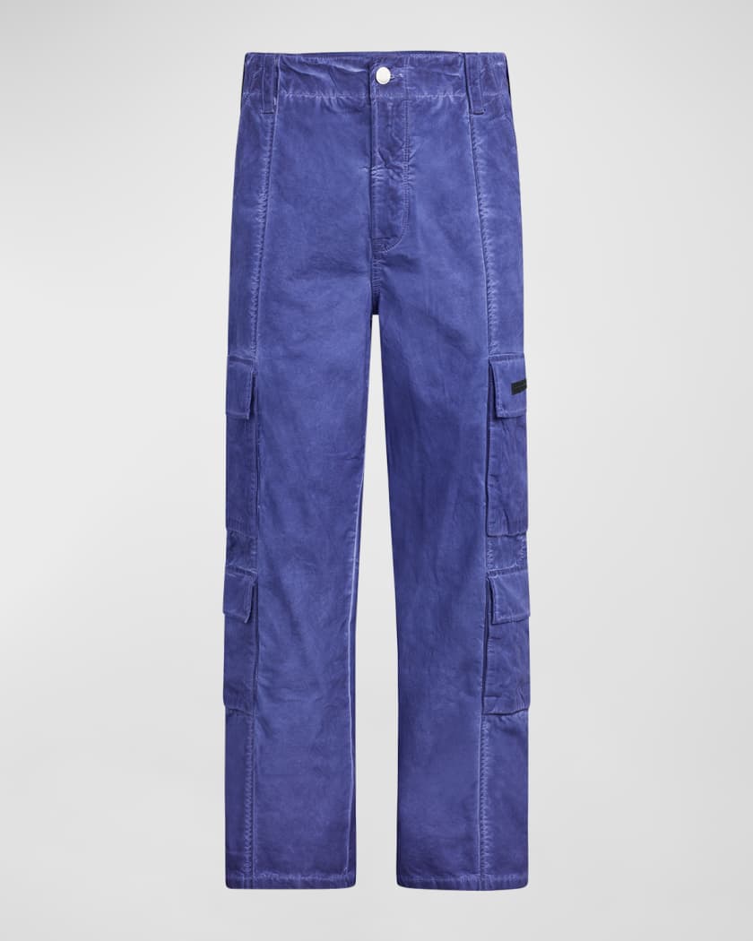 Men's Overdyed Wide-Leg Cargo Pants