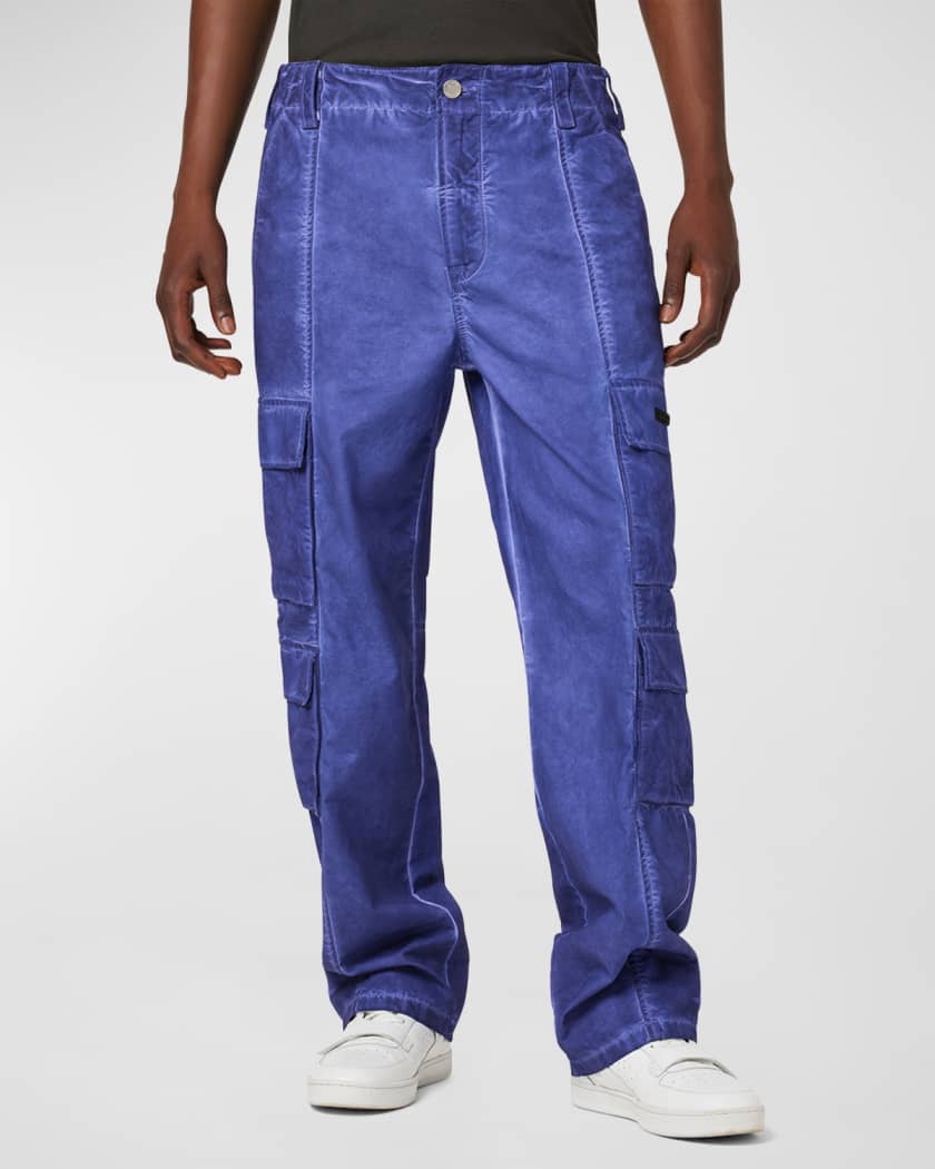 Men's Overdyed Wide-Leg Cargo Pants