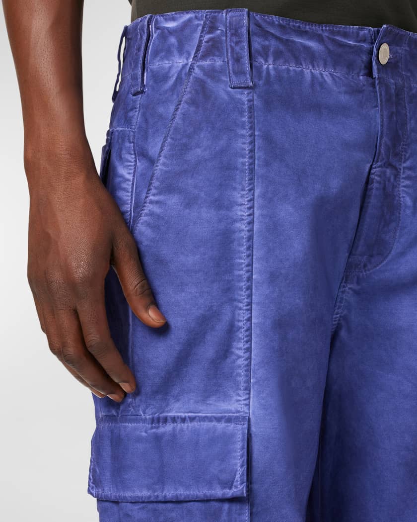 Hudson Men's Overdyed Wide-Leg Cargo Pants | Neiman Marcus
