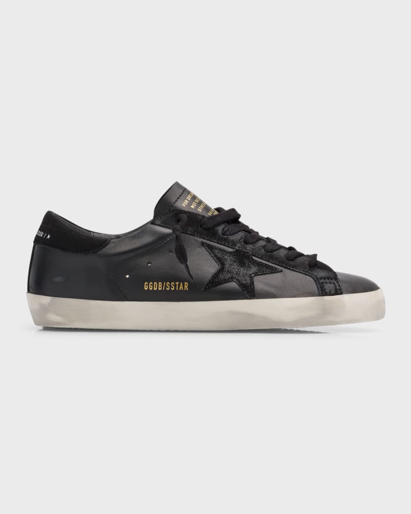 Golden goose superstar tonal leather sneakers hot sale