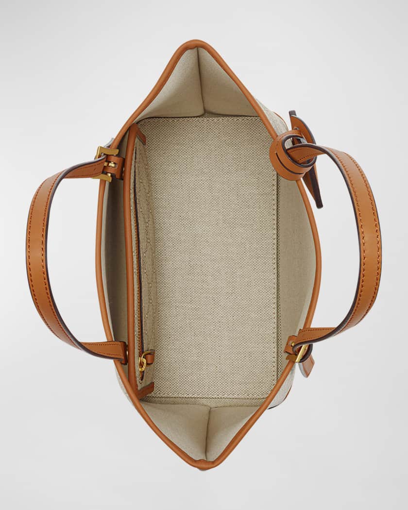 Lauretos Monogram Canvas Shopper Tote Bag