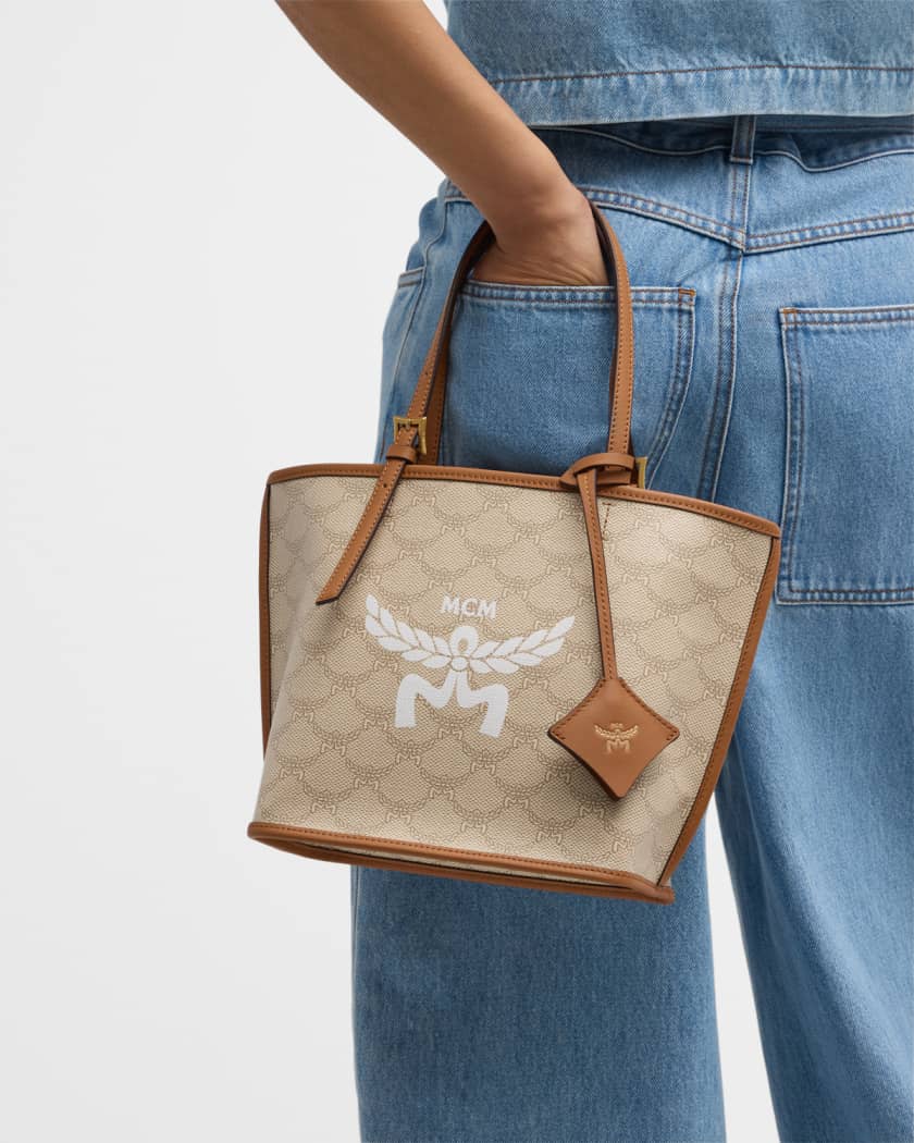 Lauretos Monogram Canvas Shopper Tote Bag