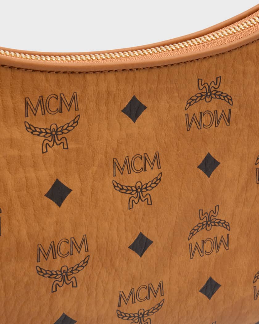 MCM Aren Visetos Monogram Hobo Bag Neiman Marcus