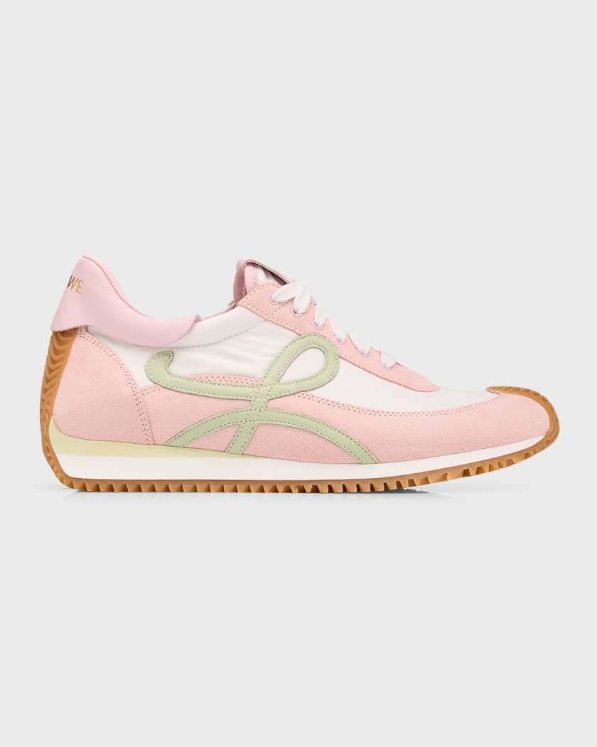 Flow Runner Nylon and Suede Sneakers