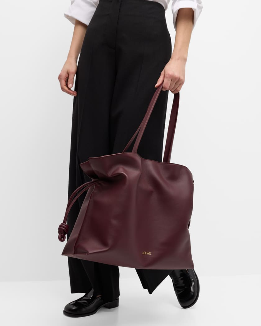 Flamenco XL Clutch Bag in Napa Leather with Golden Foil Anagram