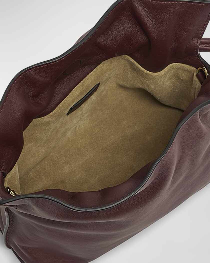 Flamenco Mini Clutch Bag in Napa Leather with Golden Foil Anagram