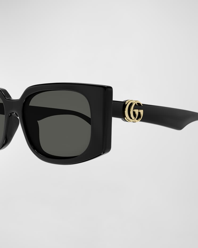 GG Logo Plastic Rectangle Sunglasses