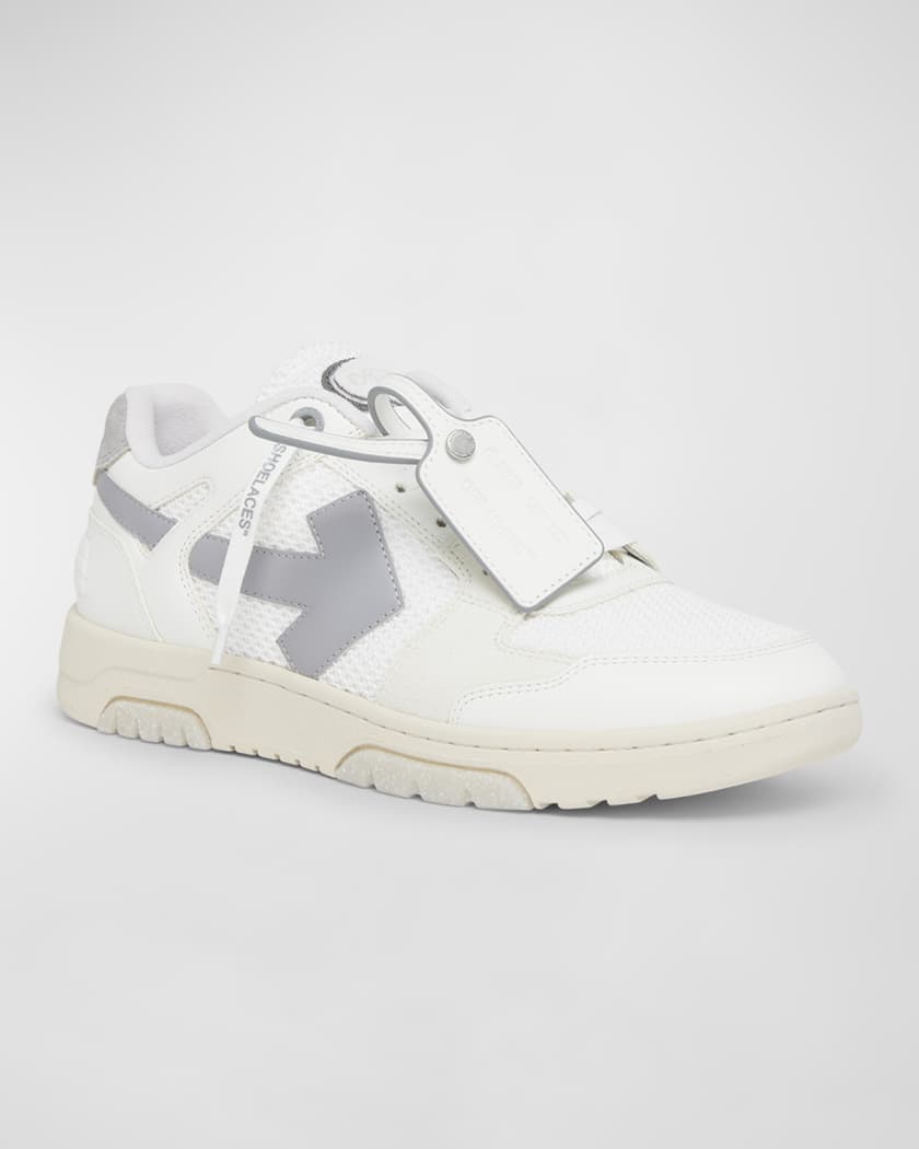 Men's Slim Out Of Office Mesh and Leather Low-Top Sneakers