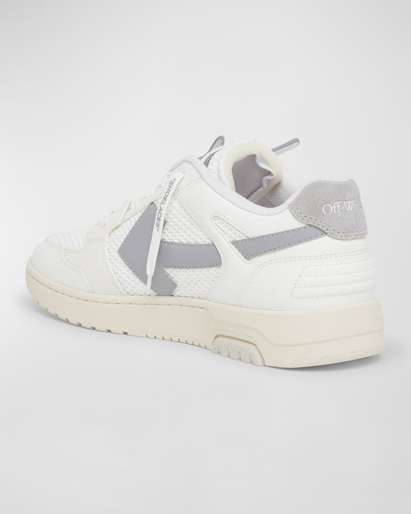 Men's Slim Out Of Office Mesh and Leather Low-Top Sneakers