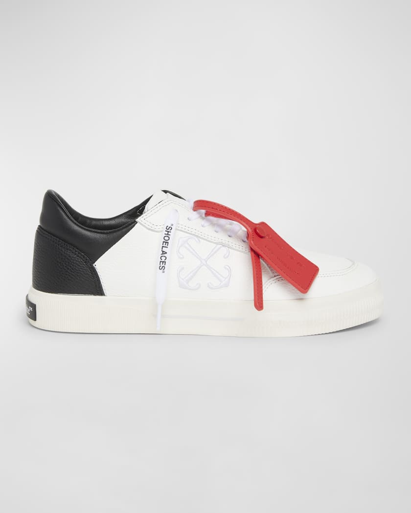 Off White Men s New Vulcanized Bicolor Leather Low Top Sneakers