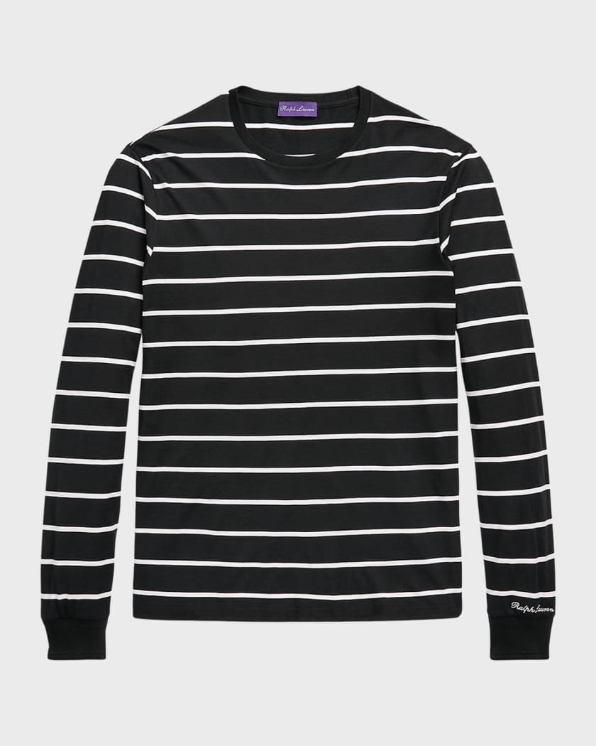 Ralph Lauren Purple Label Men s Striped Lisle Jersey T Shirt
