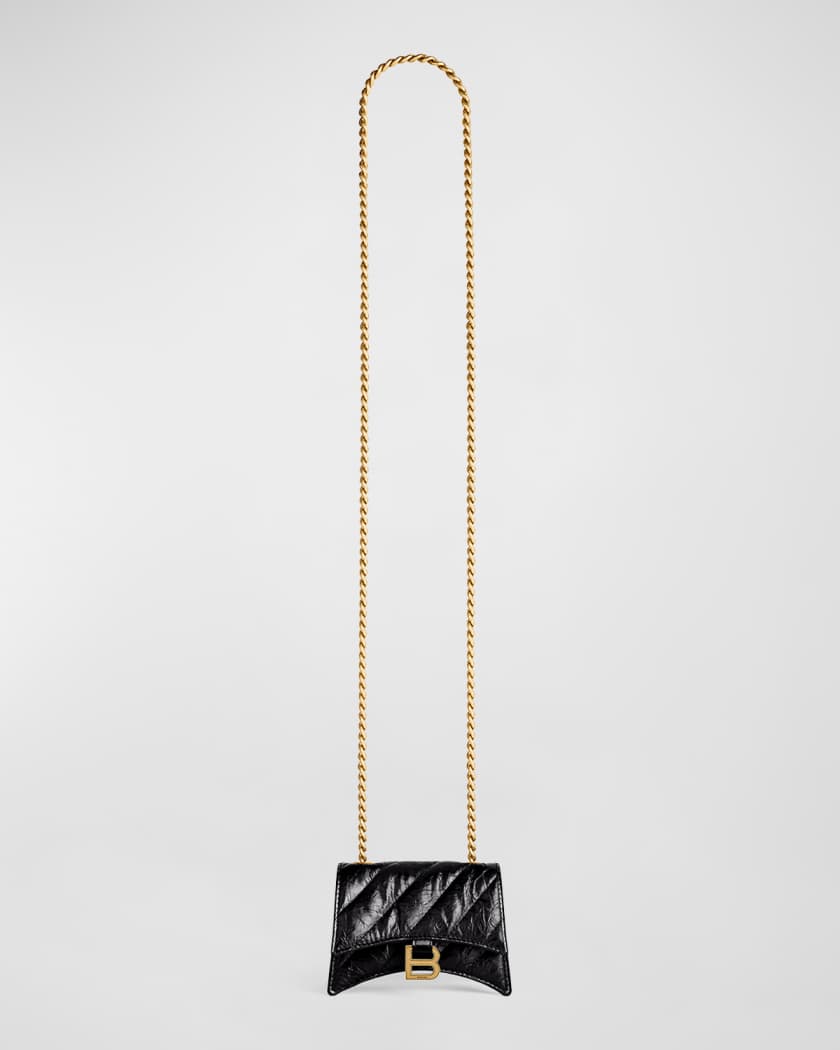 Balenciaga Crush Mini Quilted Chain Crossbody Bag Neiman Marcus