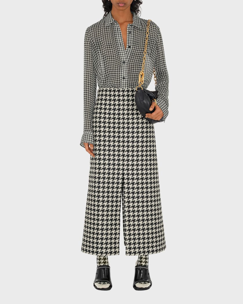 Burberry houndstooth-pattern mini skirt - Black