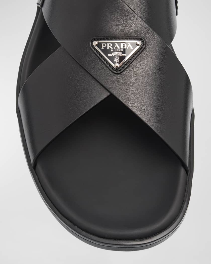 Men's Leather Crisscross Sport Sandals