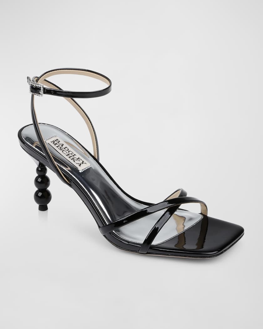 Callie Leather Crisscross Ankle-Strap Sandals