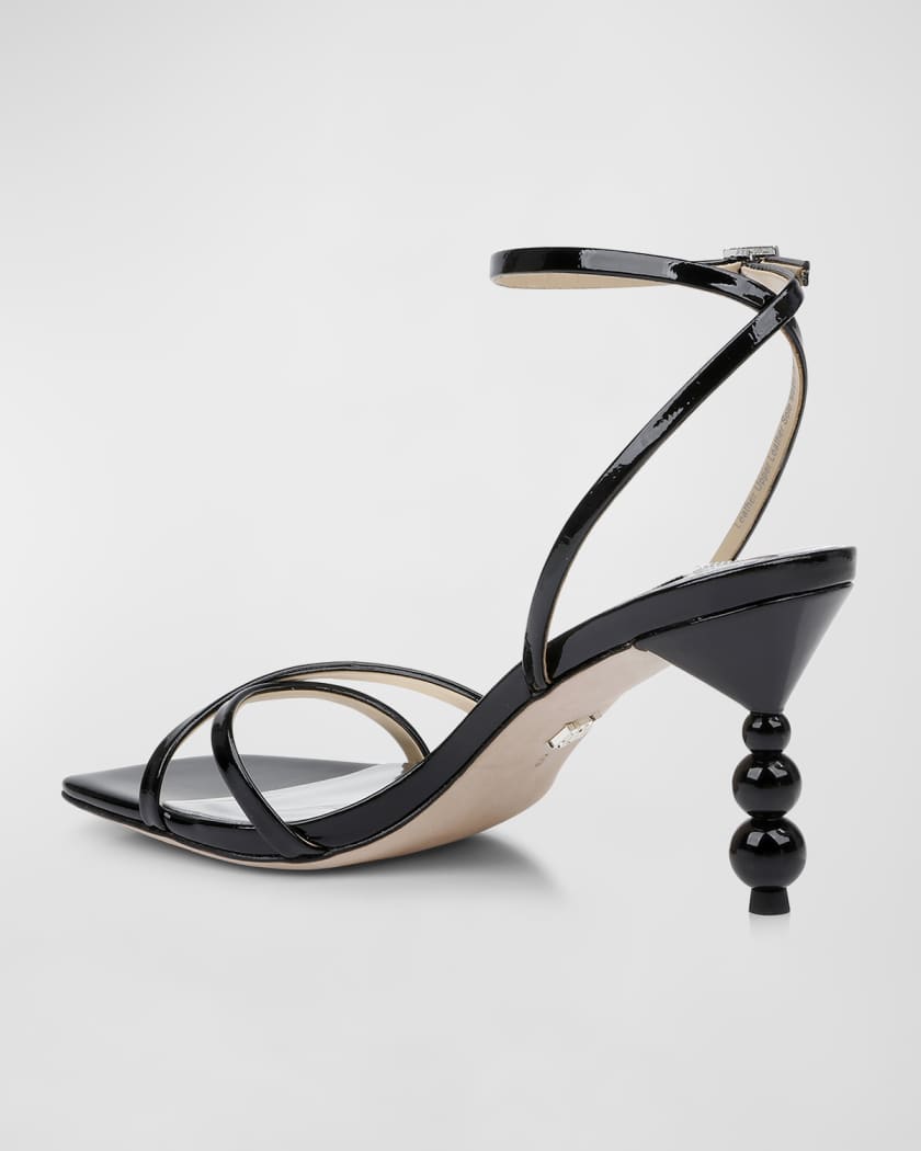 Callie Leather Crisscross Ankle-Strap Sandals