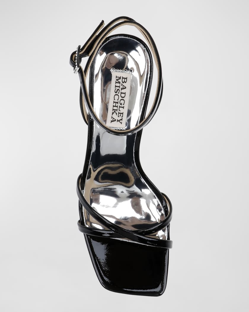 Callie Leather Crisscross Ankle-Strap Sandals