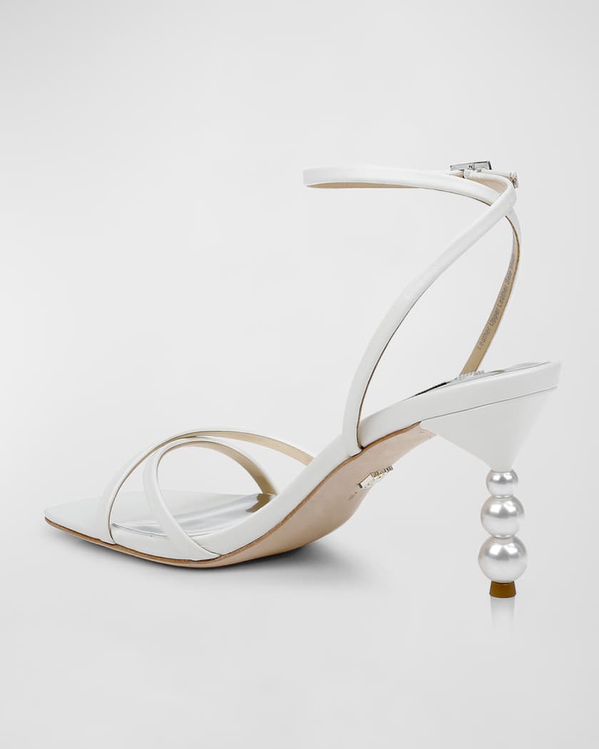 Callie Leather Crisscross Ankle-Strap Sandals