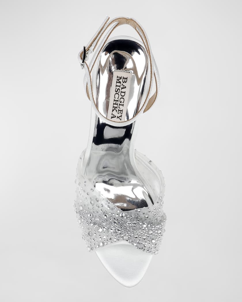 Cameryn Embellished Mesh Ankle-Strap Sandals