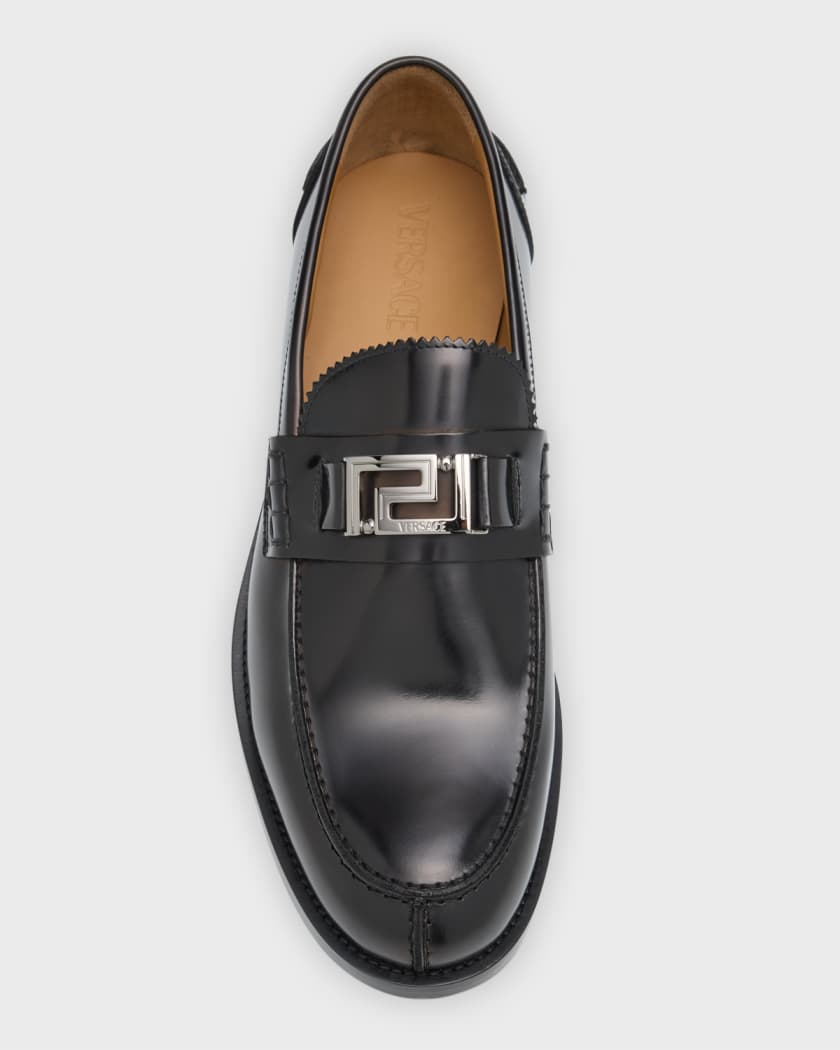 Versace shoes leather hotsell