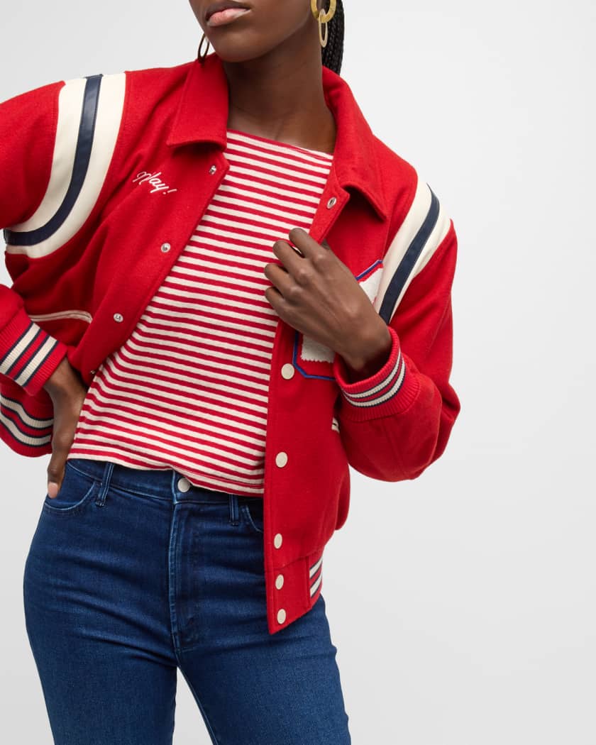 Mother snap letterman jacket hot sale