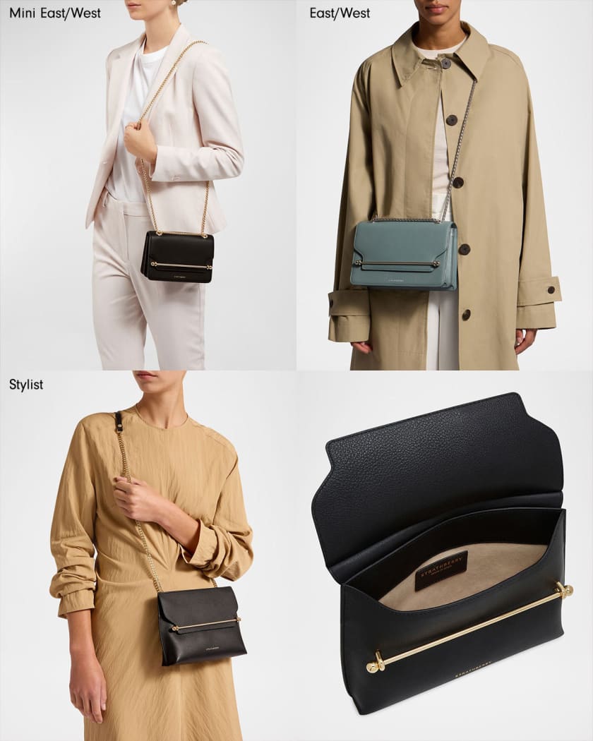 Mini East-Wester Leather Crossbody Bag