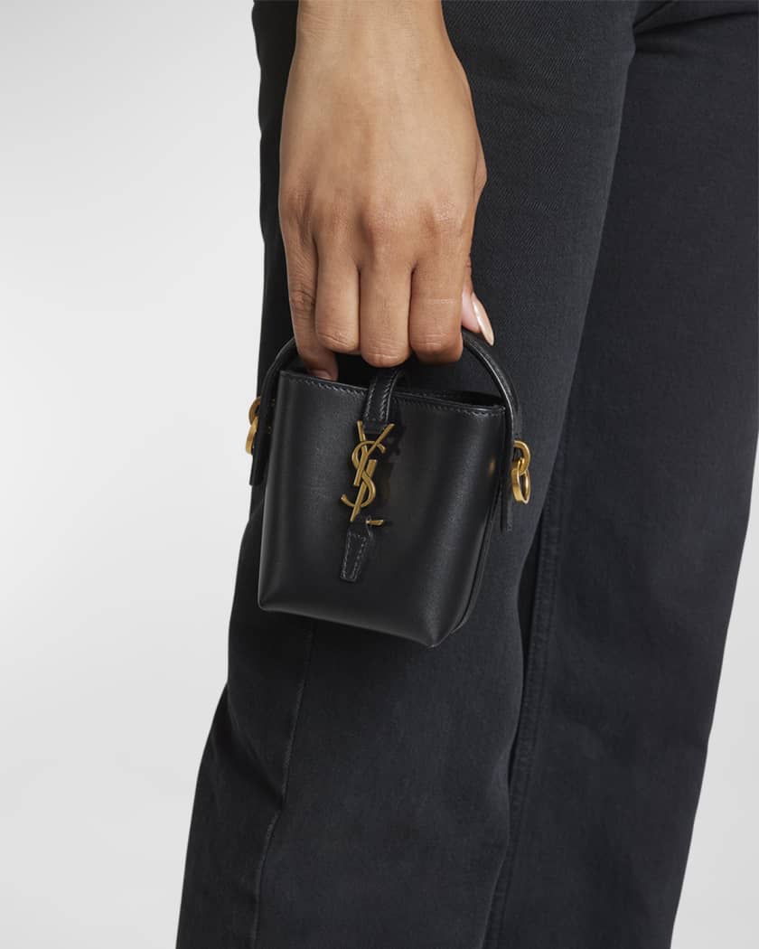 Le 37 Micro YSL Leather Bucket Bag