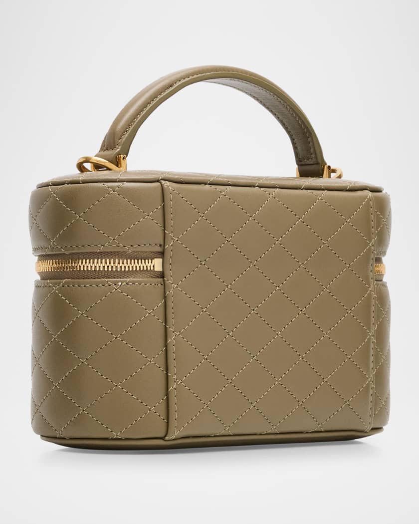 Vanity Mini Quilted Leather Top-Handle Bag