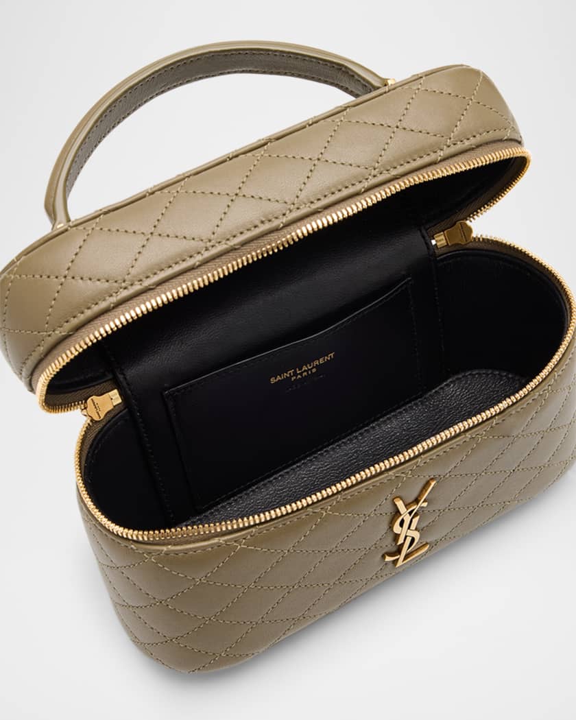 Vanity Mini Quilted Leather Top-Handle Bag