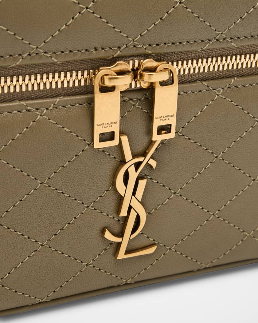 Vanity Mini Quilted Leather Top-Handle Bag