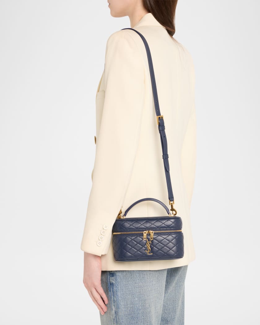 Vanity Mini Quilted Leather Top-Handle Bag