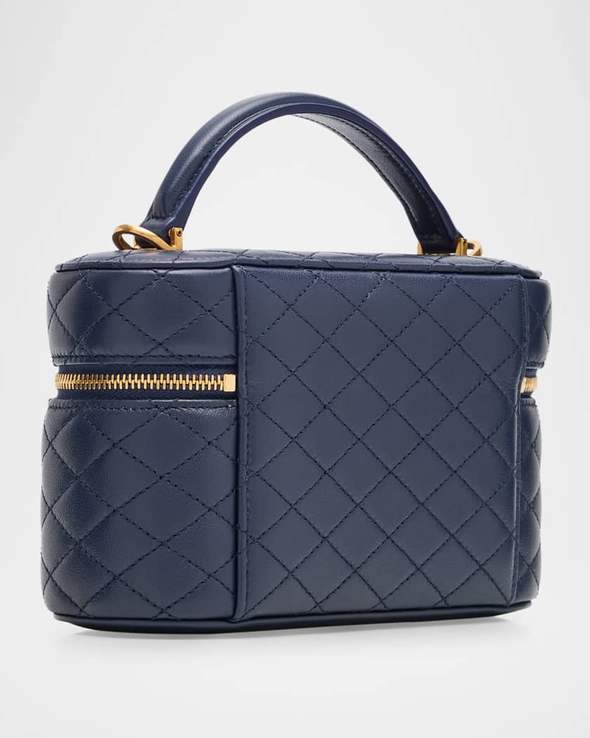Vanity Mini Quilted Leather Top-Handle Bag