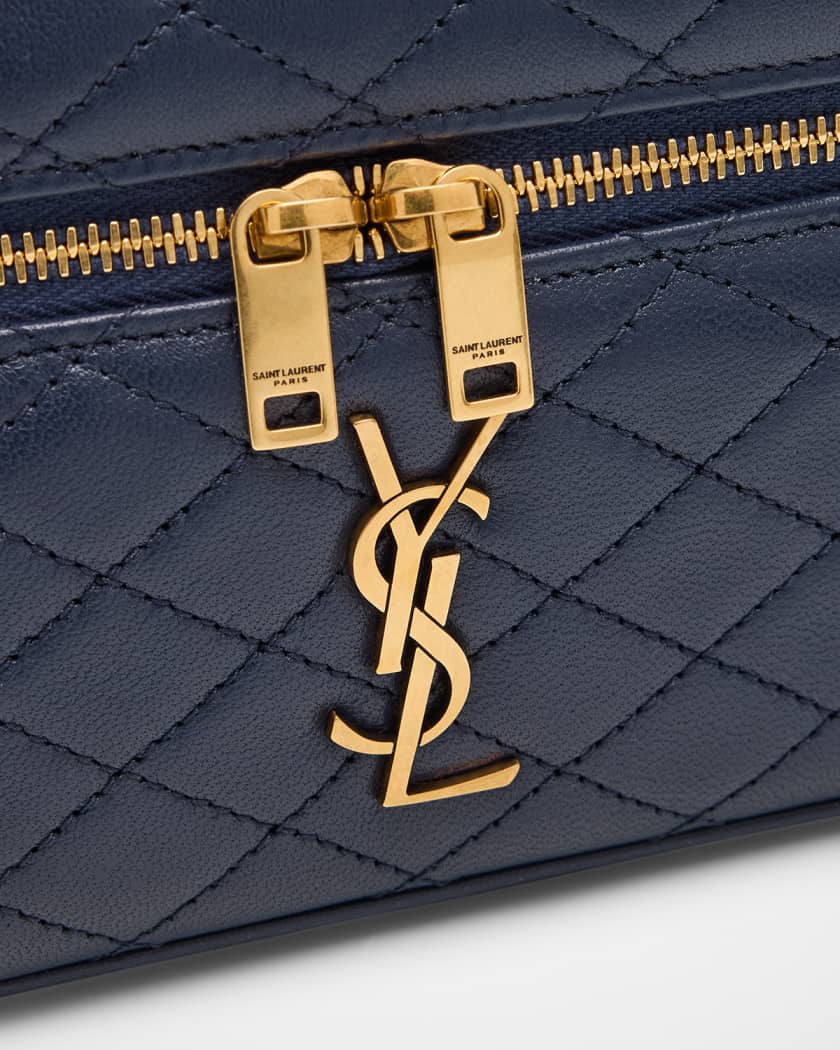 Vanity Mini Quilted Leather Top-Handle Bag