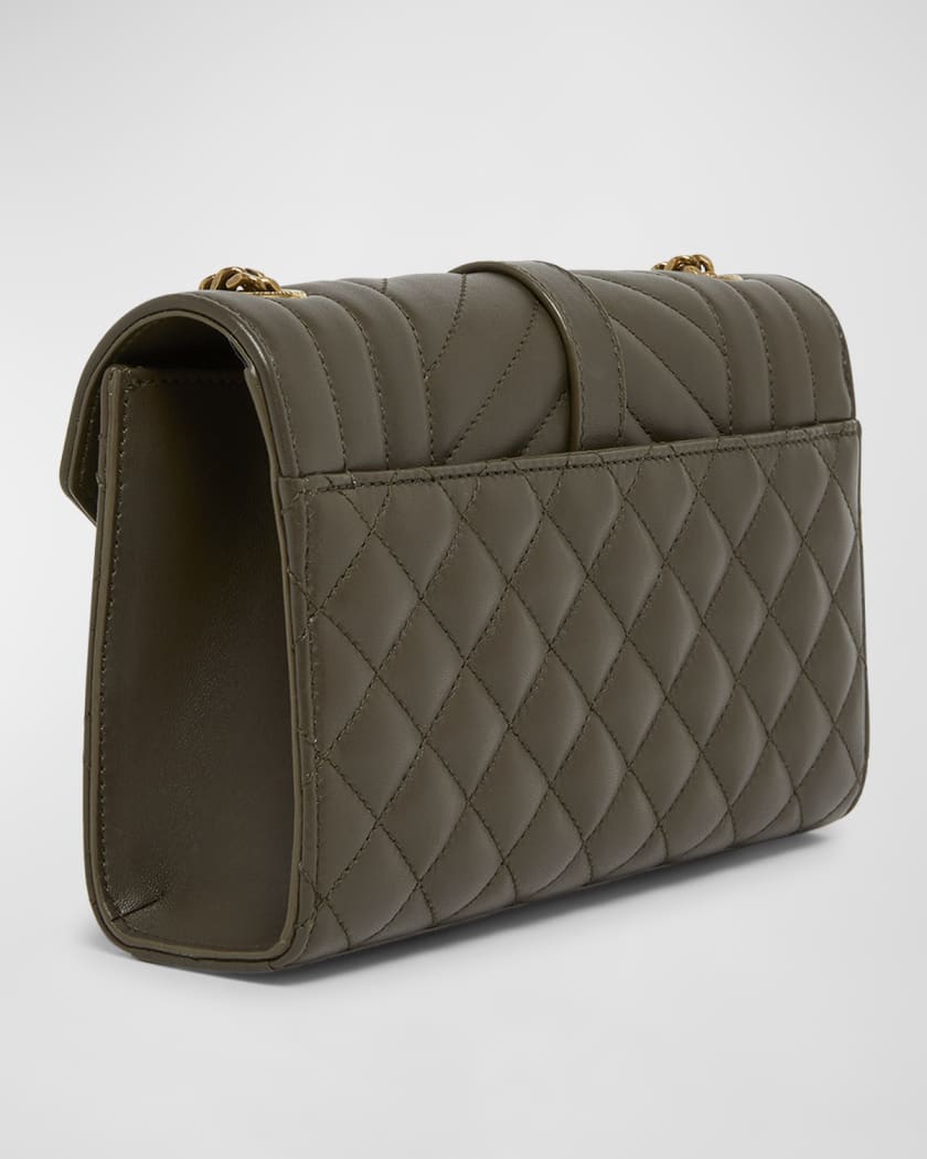 Envelope Triquilt Small YSL Shoulder Bag in Smooth Leather