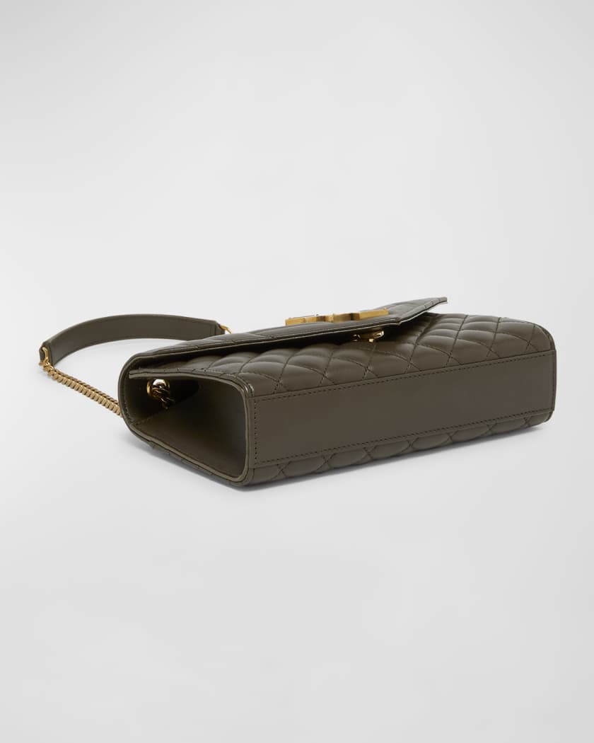 Envelope Triquilt Small YSL Shoulder Bag in Smooth Leather