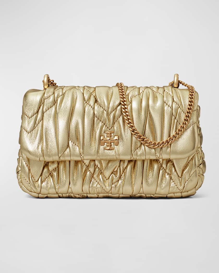 Tory Burch Kira Metallic Quilted Crossbody Bag