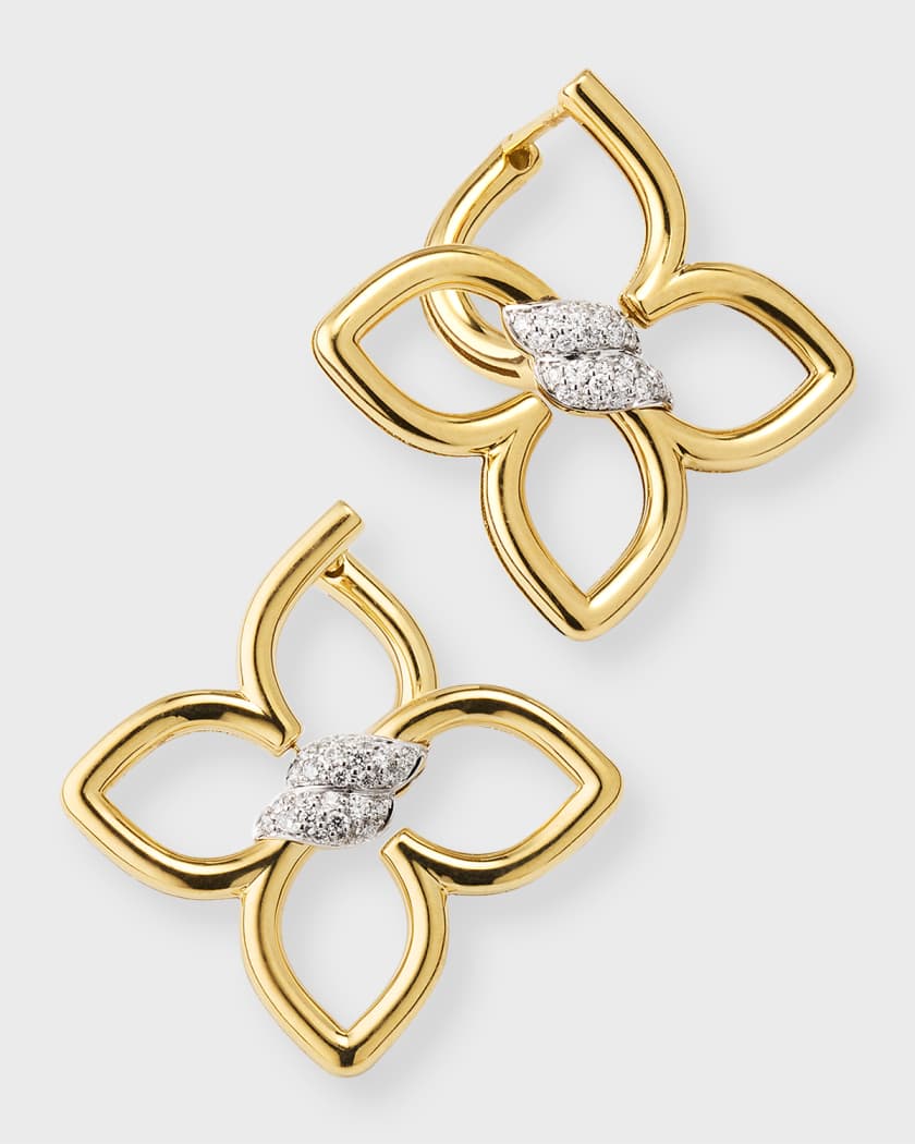 Roberto Coin 18K Diamond Small Cialoma Earrings Neiman Marcus