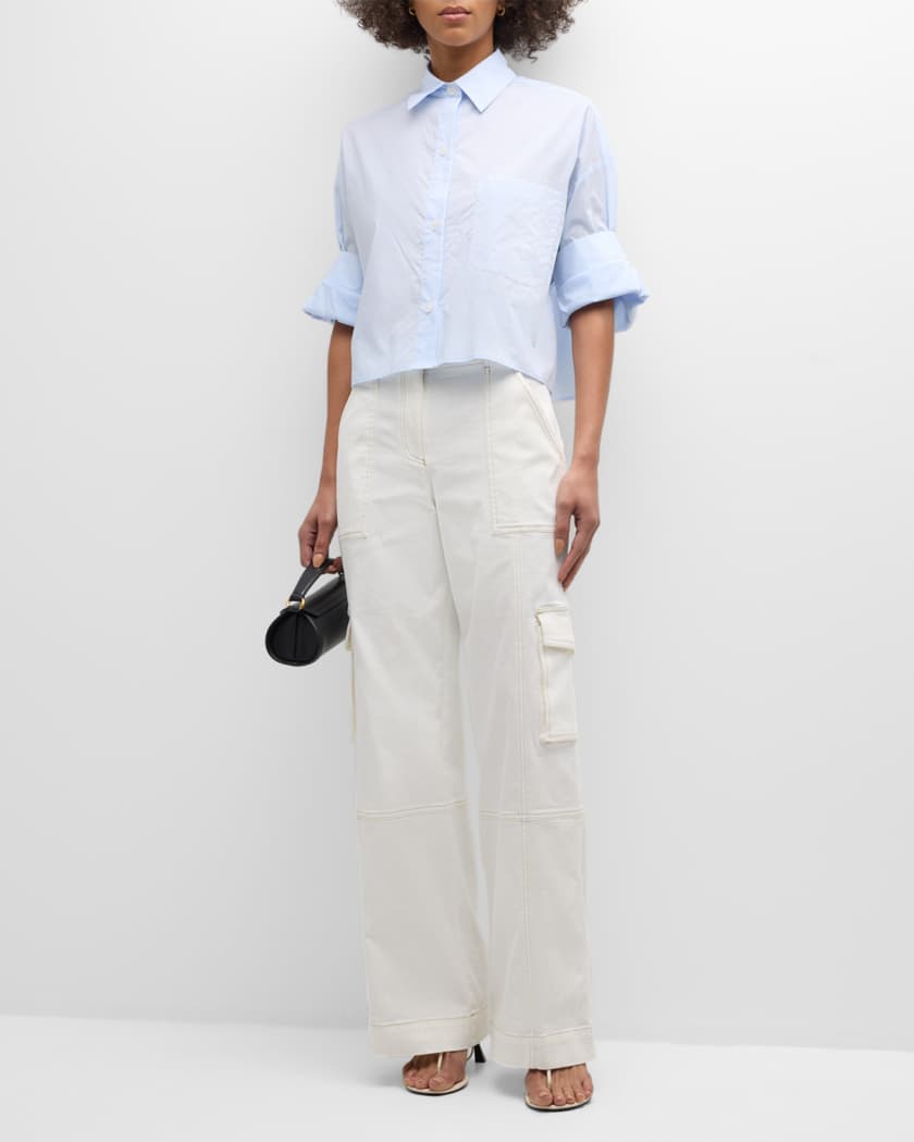 Next Ex Cropped Shirt in Superfine Cotton