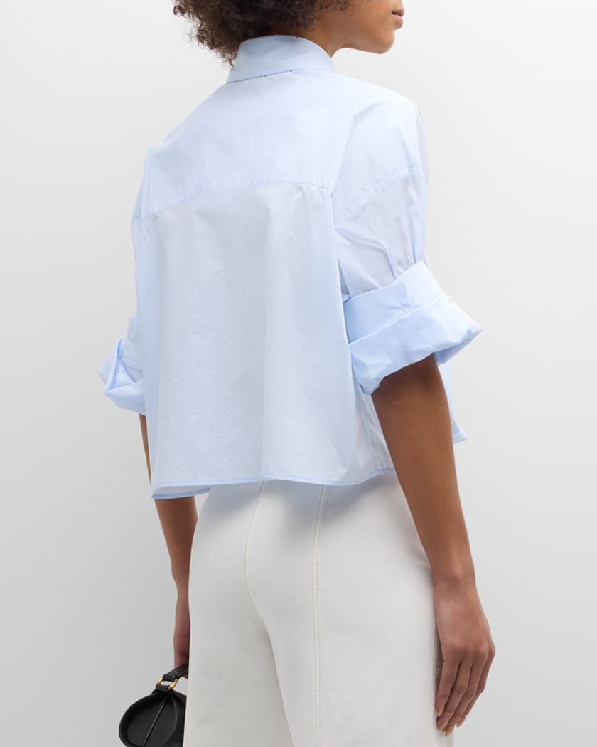 Next Ex Cropped Shirt in Superfine Cotton