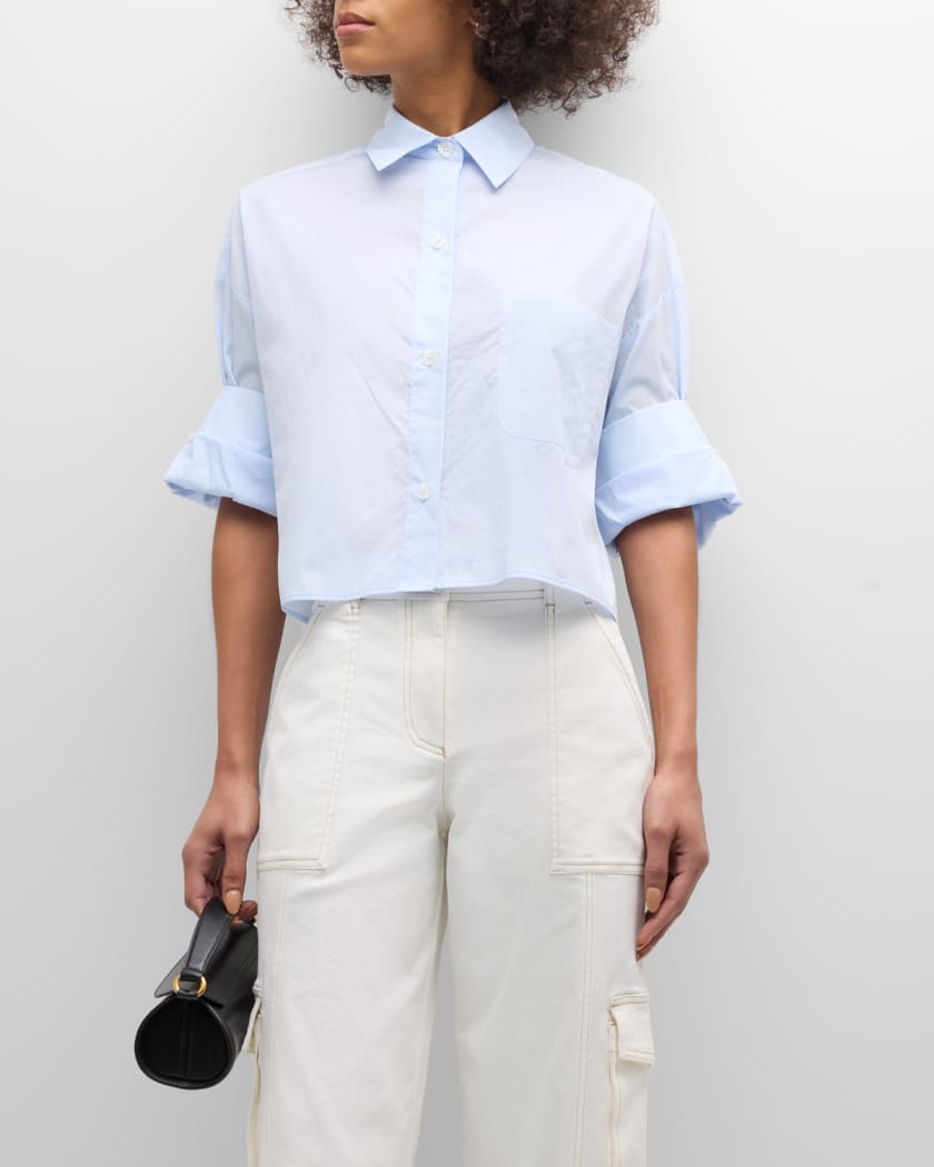 Next Ex Cropped Shirt in Superfine Cotton