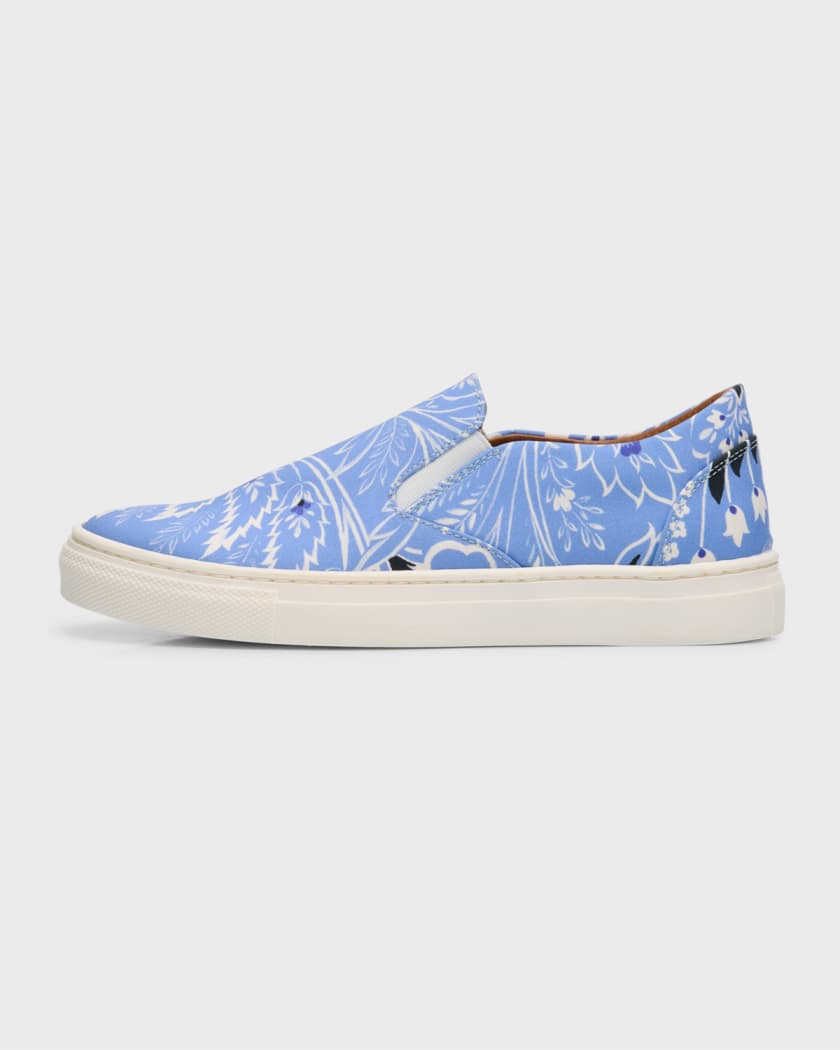 ETRO KIDS Pegaso-motif slip-on crib shoes - Blue