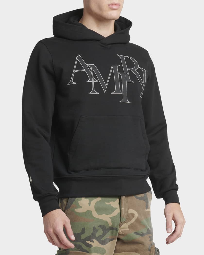 Men's Tonal Staggered Logo Hoodie