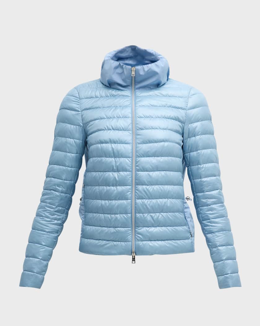 Herno Water Repellent Nylon Ultralight Tafetta Mixed Media Puffer