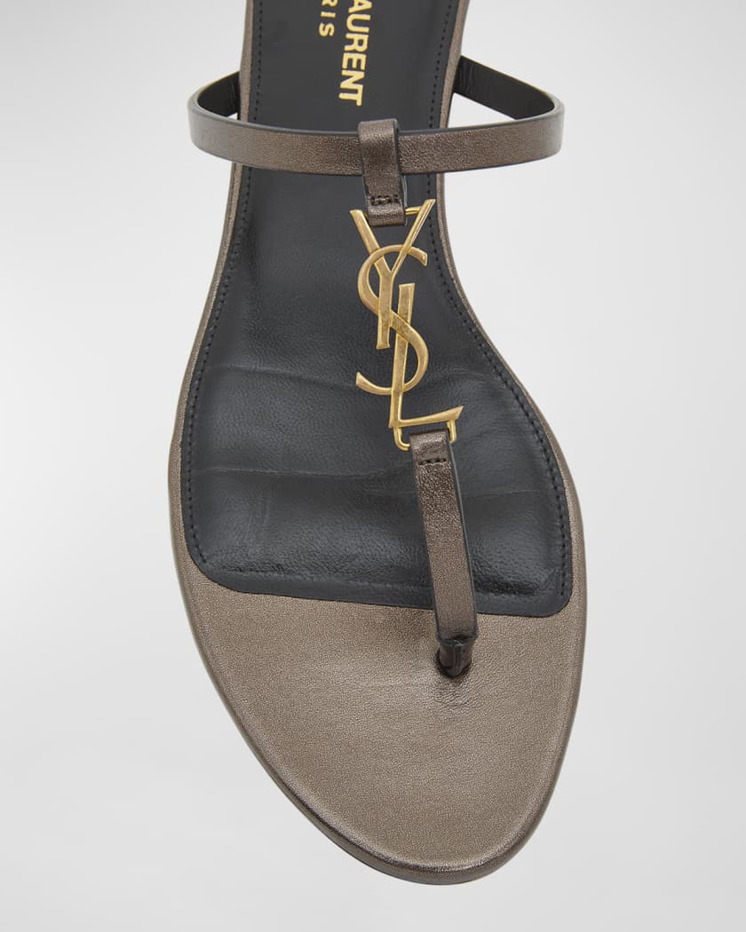 Cassandra Leather YSL Thong Sandals