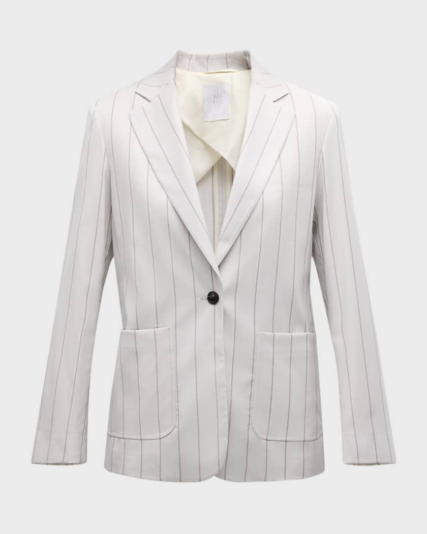 Eleventy double-breasted pinstripe suit - Grey