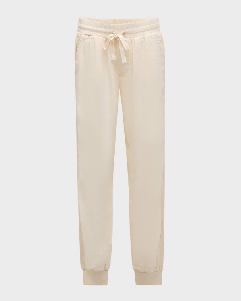 Splendid Mariella Linen-Blend Drawstring Jogger Pants