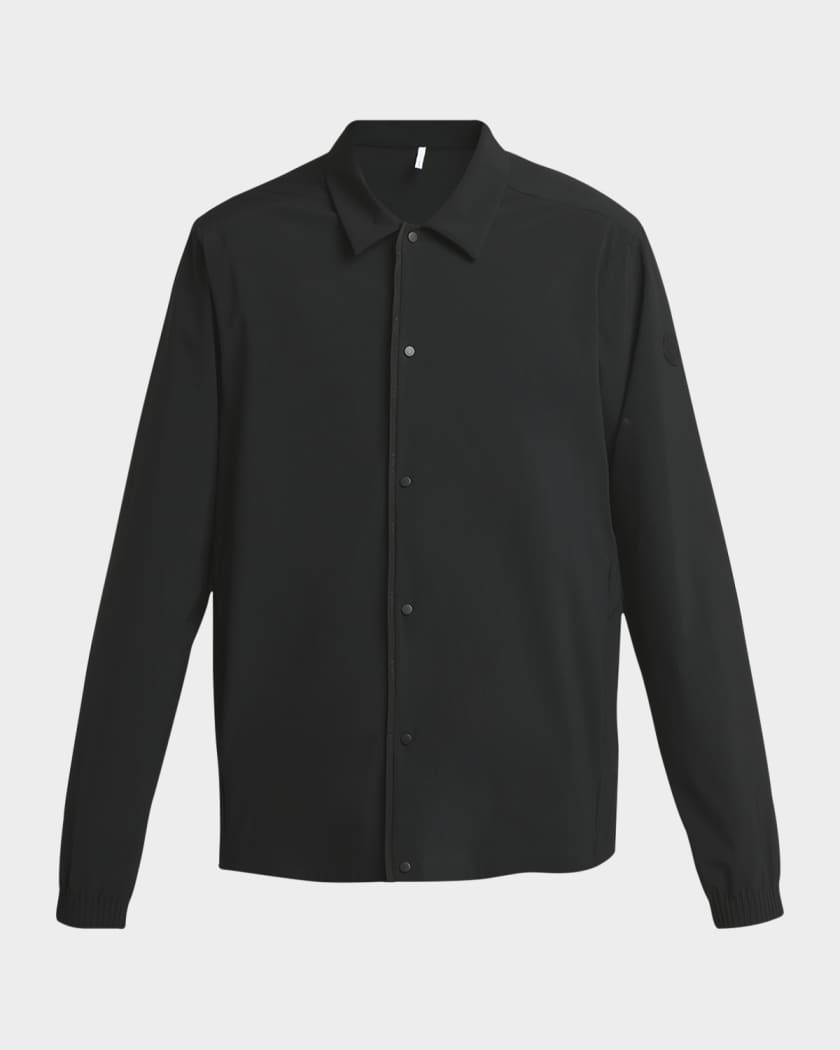Moncler Men s Girardin Solid Snap Front Overshirt Neiman Marcus